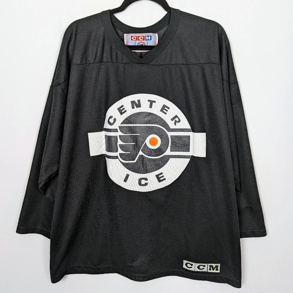 Vintage CCM NFL Center Flyers Philadelphia Jersey Top Maska Air Knit Mens sz. XL